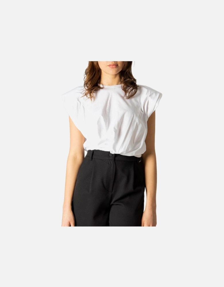 Plain Cotton Round Neck T-shirt Women - Brown Shirts