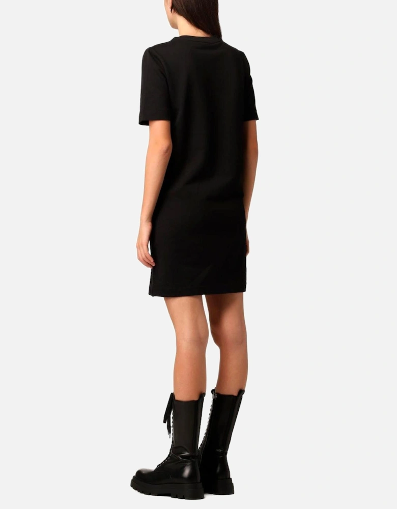 Heart Logo TShirt Dress Short Sleeve Women - Black Dresses