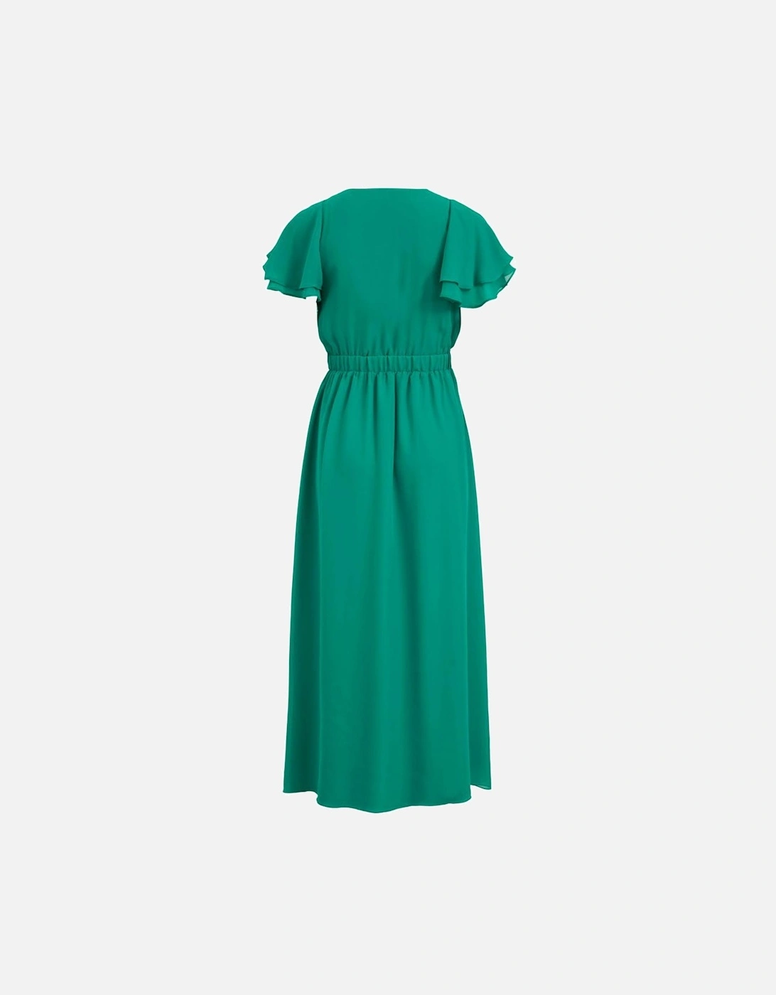 WFJAXA Maxi Dress Flutter Sleeves Women - Green Dresses
