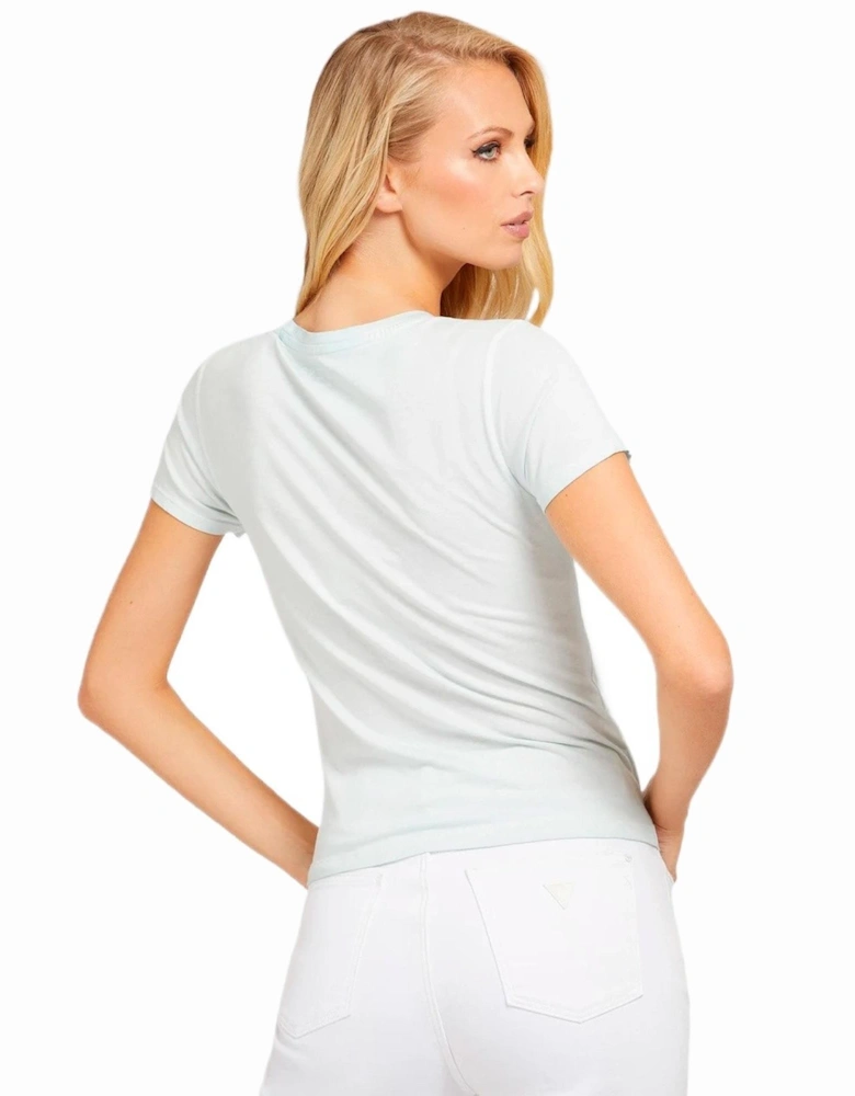 Short Sleeve Round Neck T-Shirt Women - Green Shirts