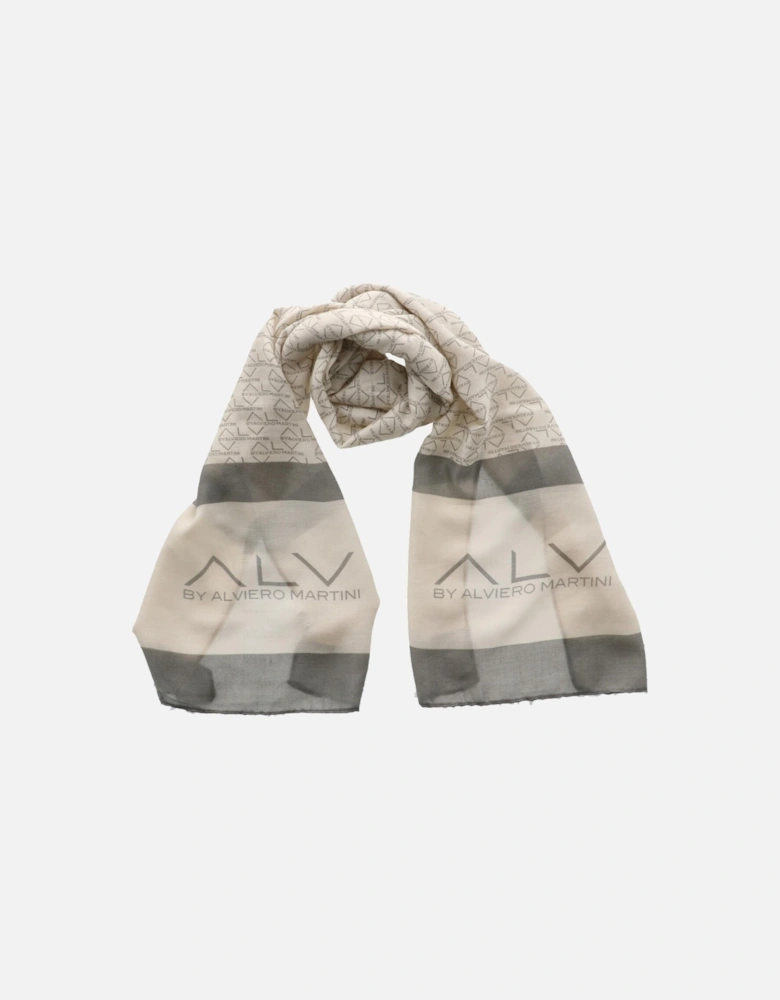 ScarfGeometric Print Shawl Women - White Scarves