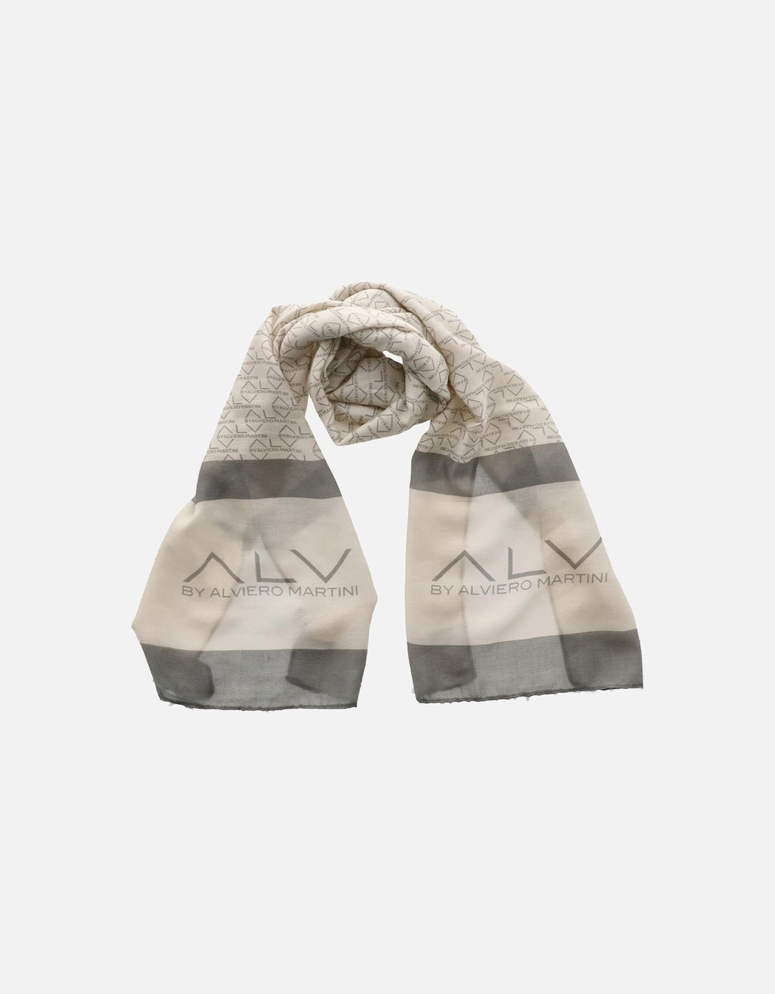 ScarfGeometric Print Shawl Women - White Scarves, 3 of 2