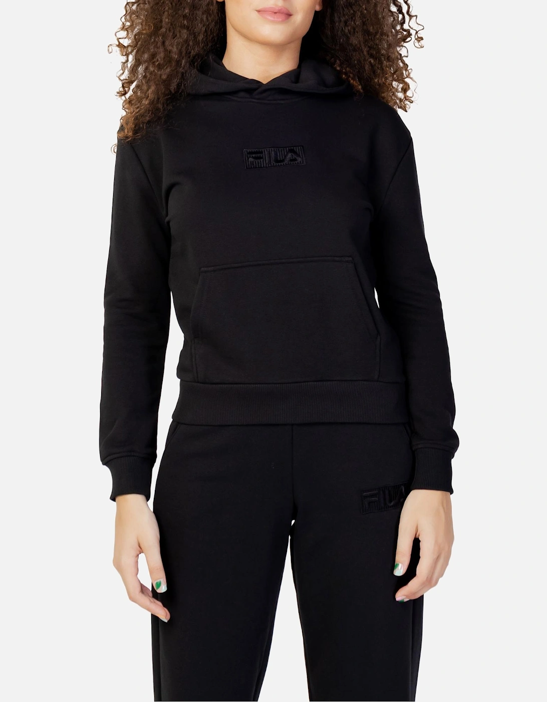 Black Hoodie FJF0045 Women - Blue Sweatshirts, 3 of 2