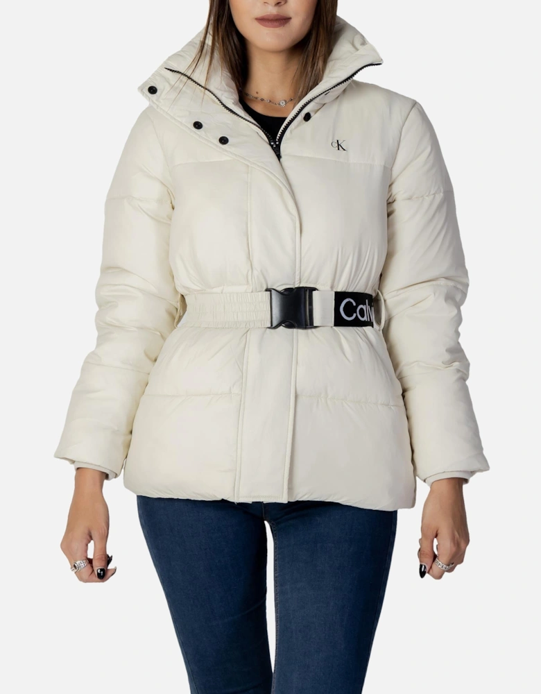 Belted Puffer Jacket CW0CWM00030 Women - Beige