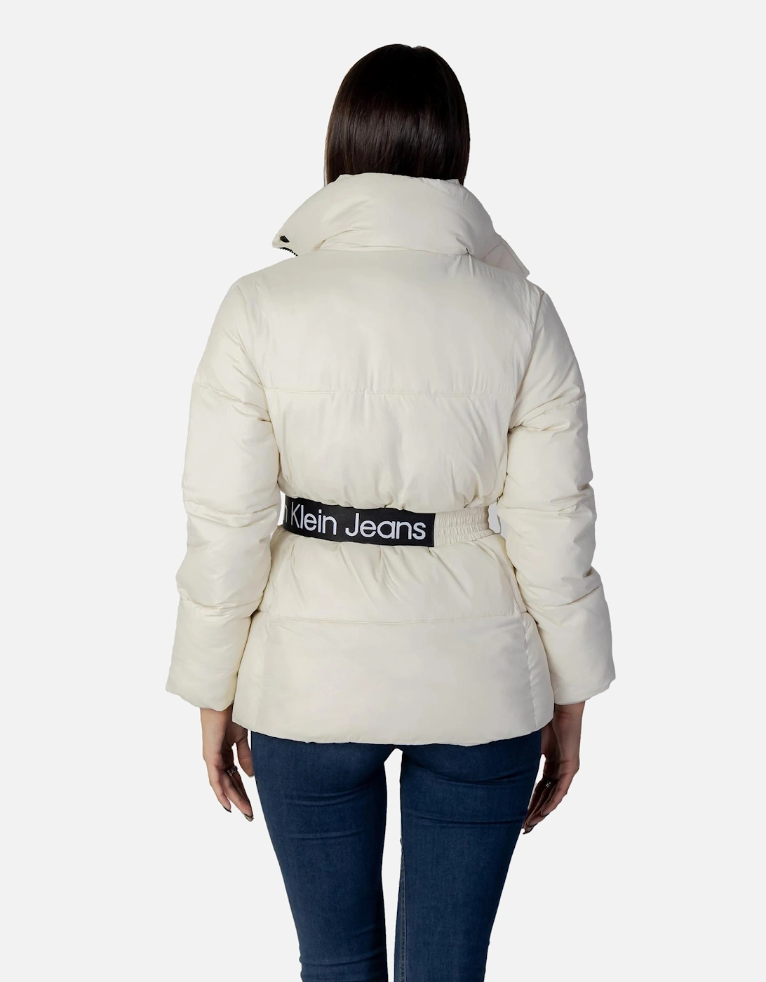 Belted Puffer Jacket CW0CWM00030 Women - Beige