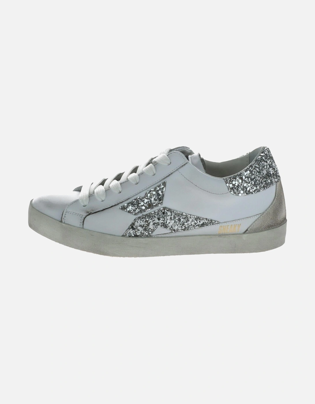 Glitter Detail Sneakers LowTop Style Women - White, 4 of 3