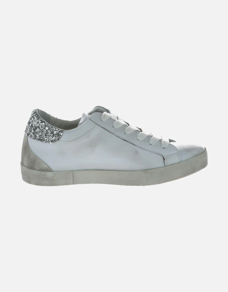 Glitter Detail Sneakers LowTop Style Women - White