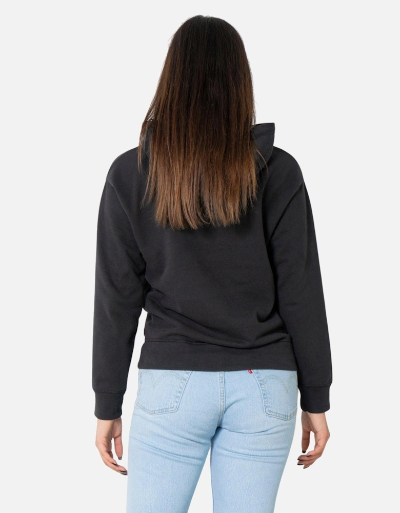 Relaxed Fit Graphic Hoodie Women - Black Sweatshirts