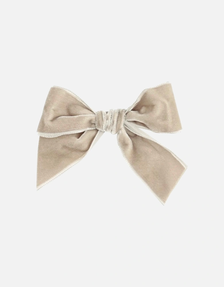 Linen Velvet Bow Clip