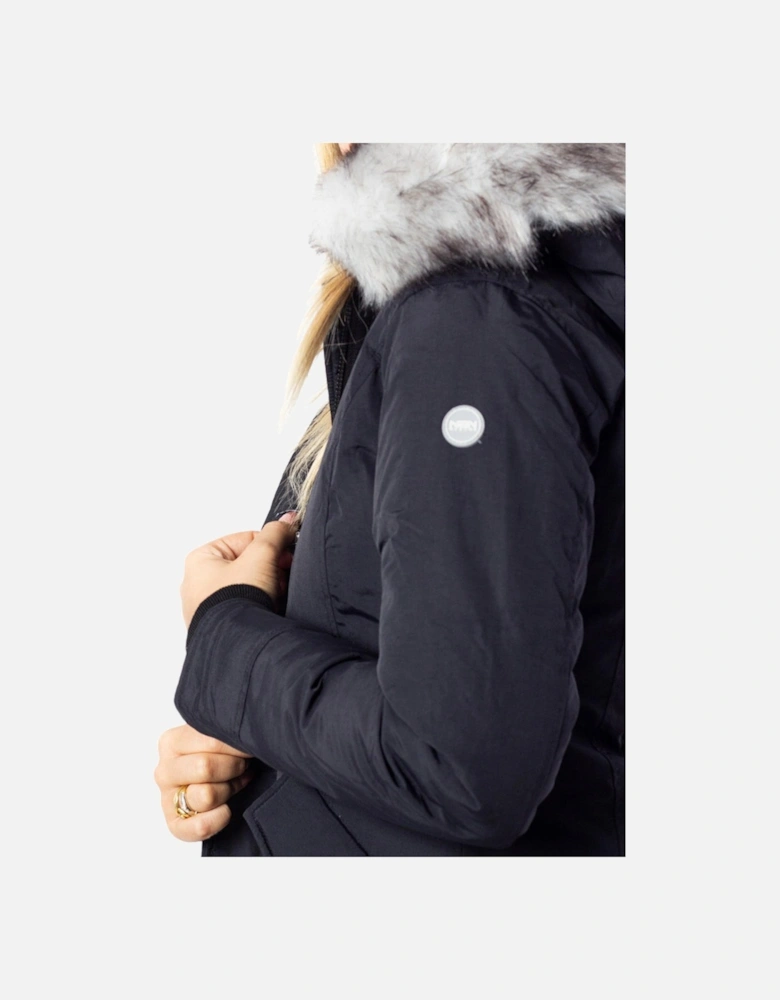 Hooded Parka Coat Women - Black Jackets