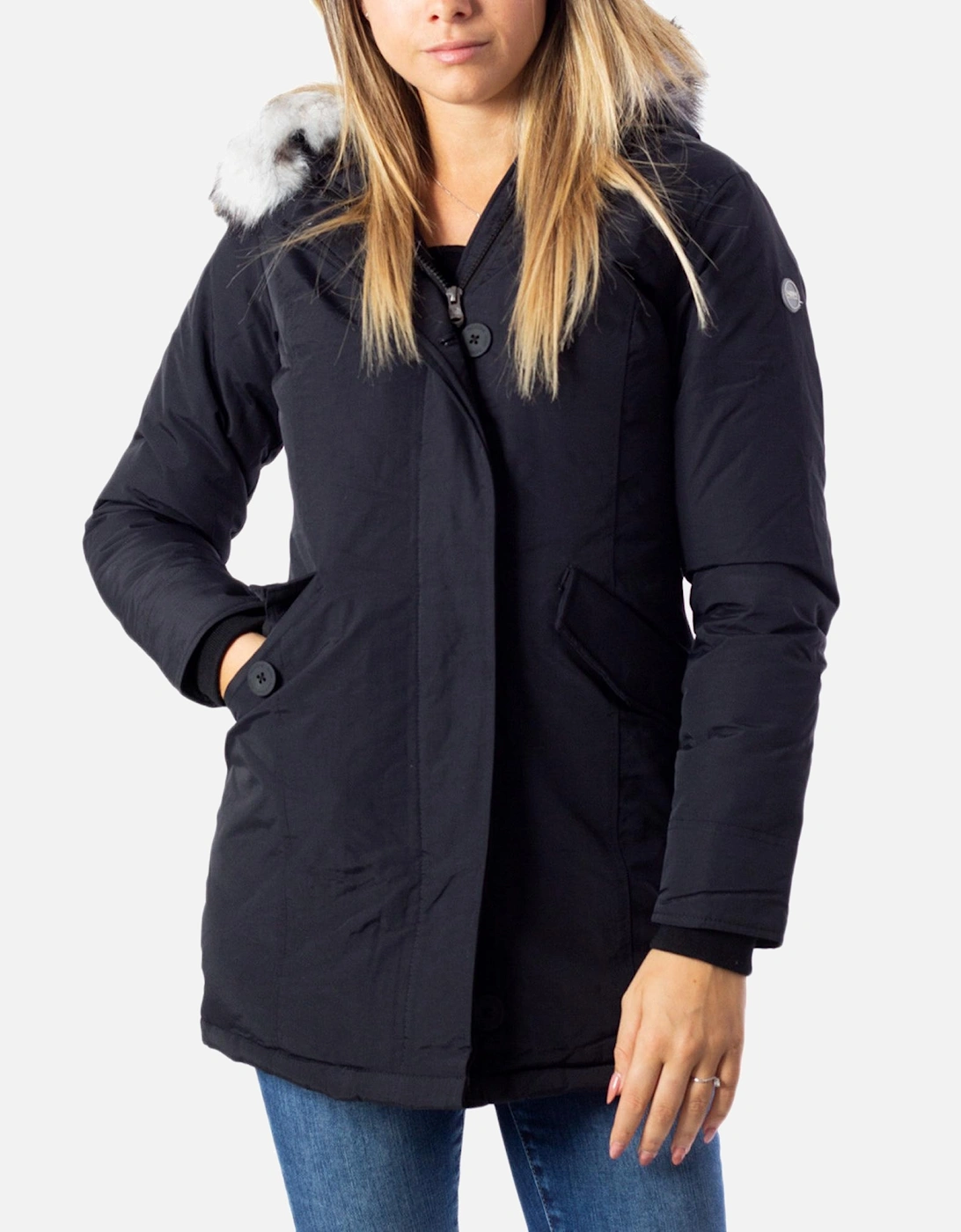 Hooded Parka Coat Women - Black Jackets, 4 of 3