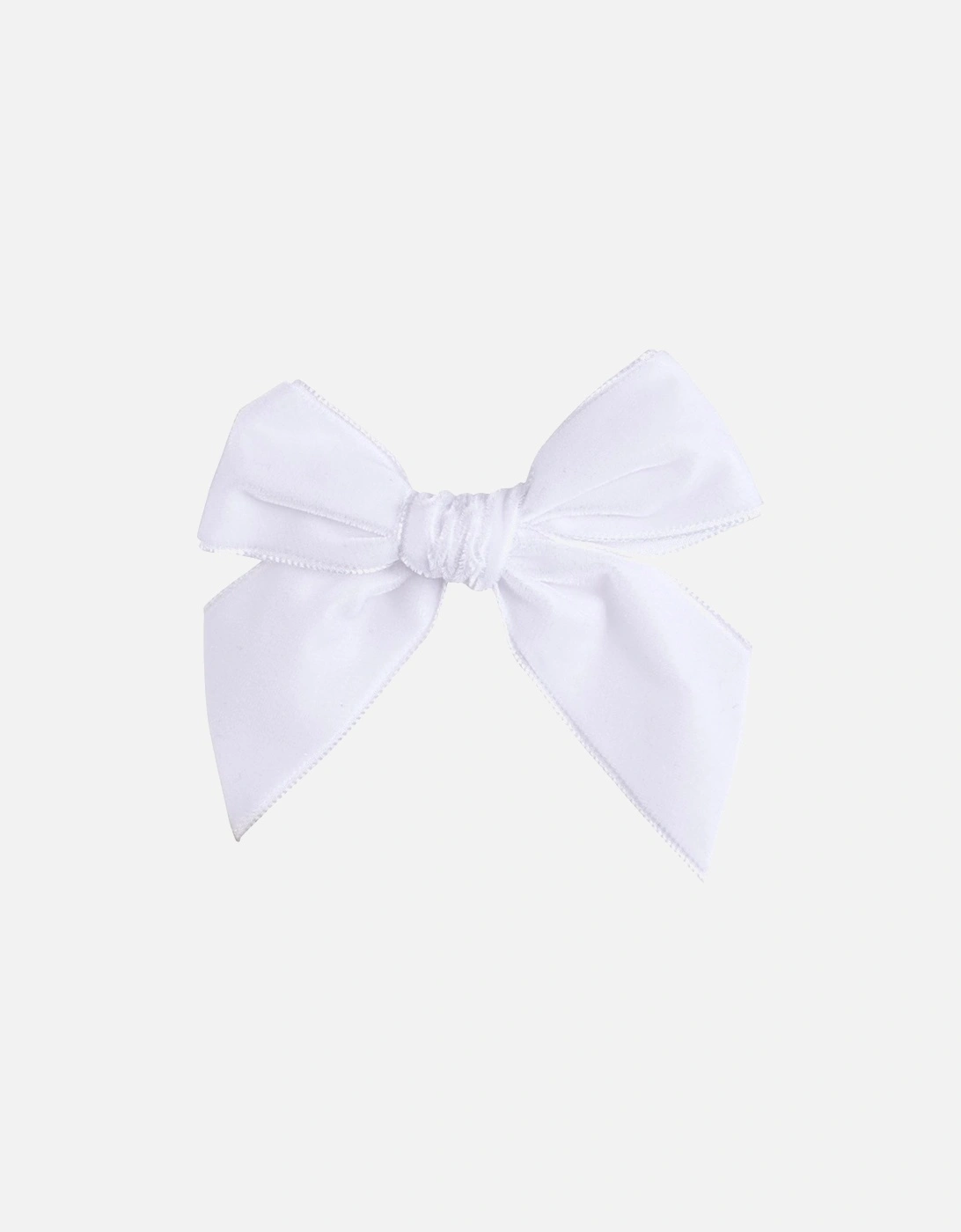 White Velvet Bow Clip, 3 of 2