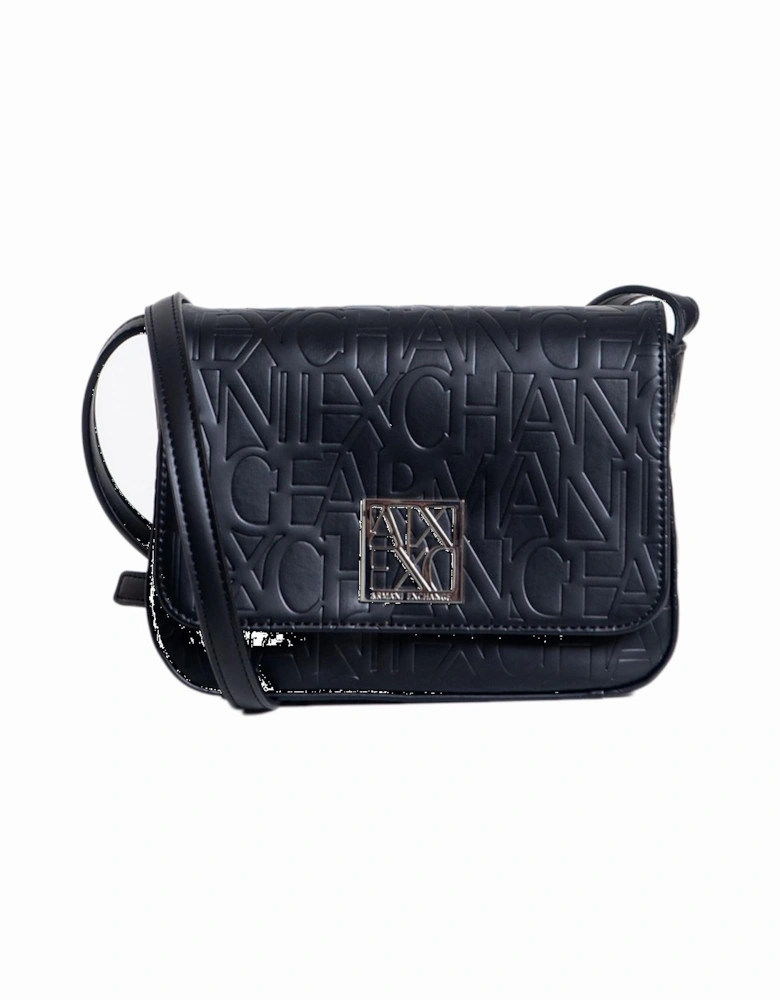 Plain Clip Fastening Shoulder Bag Women - Black