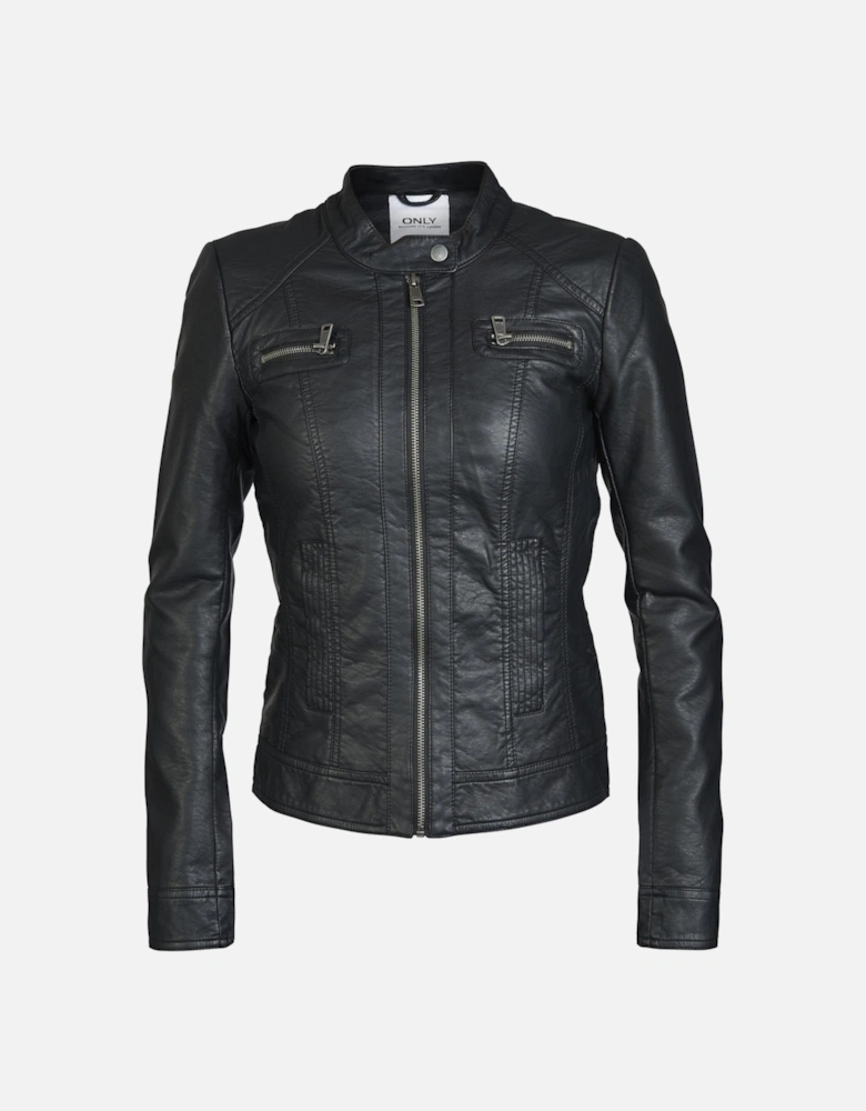 Faux Leather Jacket Model ONLMARGOT Women - Black Blazers