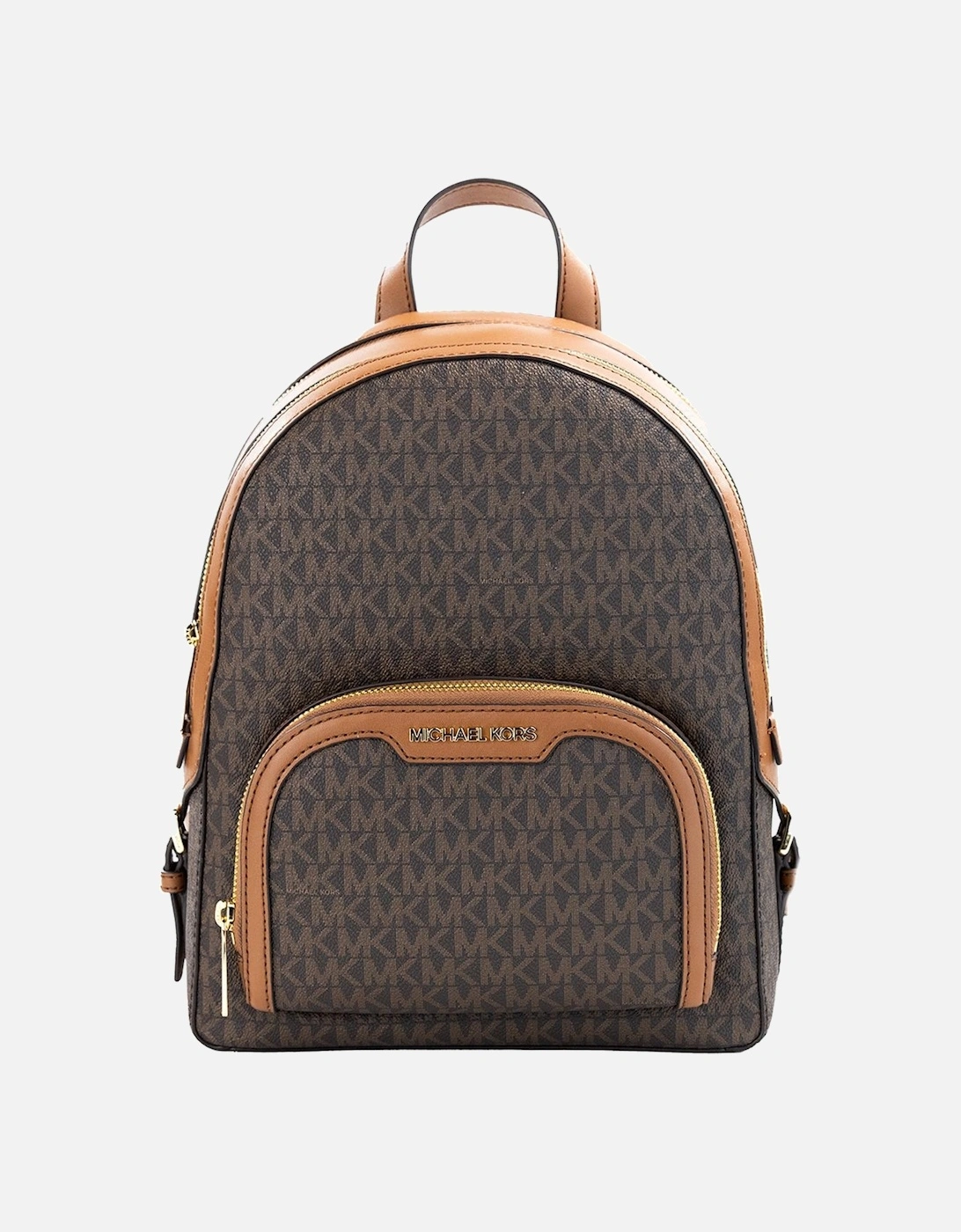 Pebbled Leather Backpack with Multiple Compartments. Women - Brown., 3 of 2
