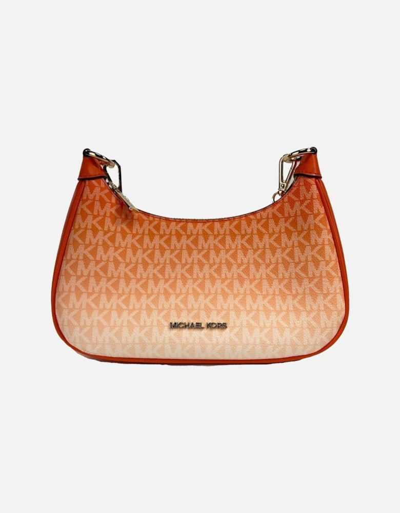 Medium Zip Pouchette Crossbody Bag Women - Vibrant Orange