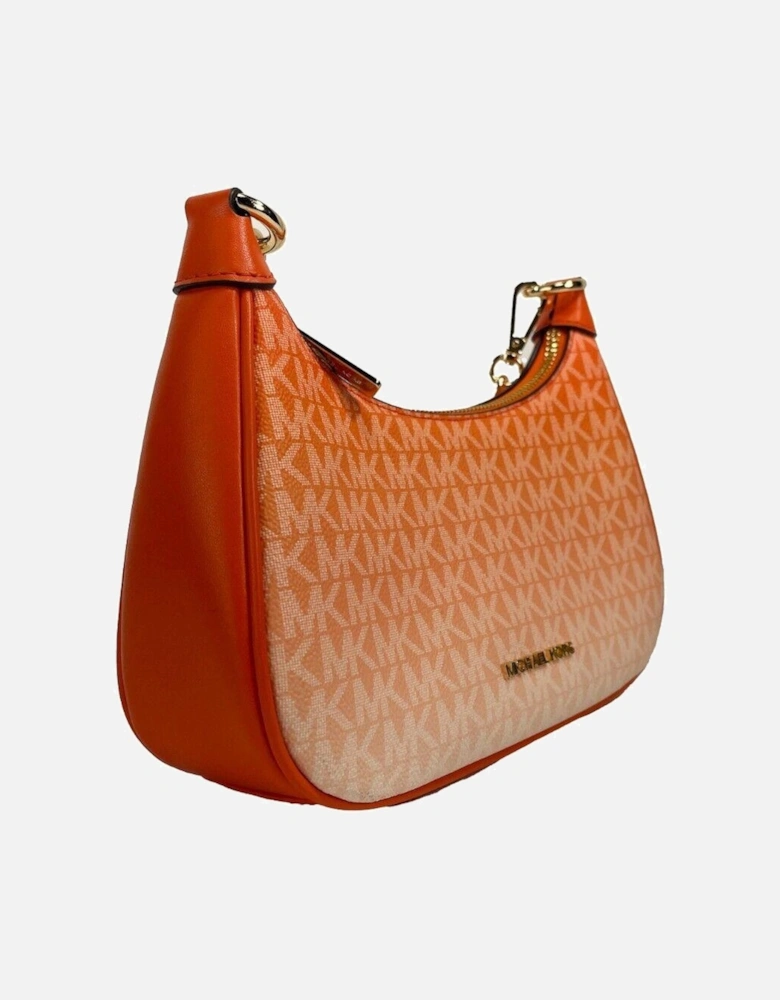 Medium Zip Pouchette Crossbody Bag Women - Vibrant Orange