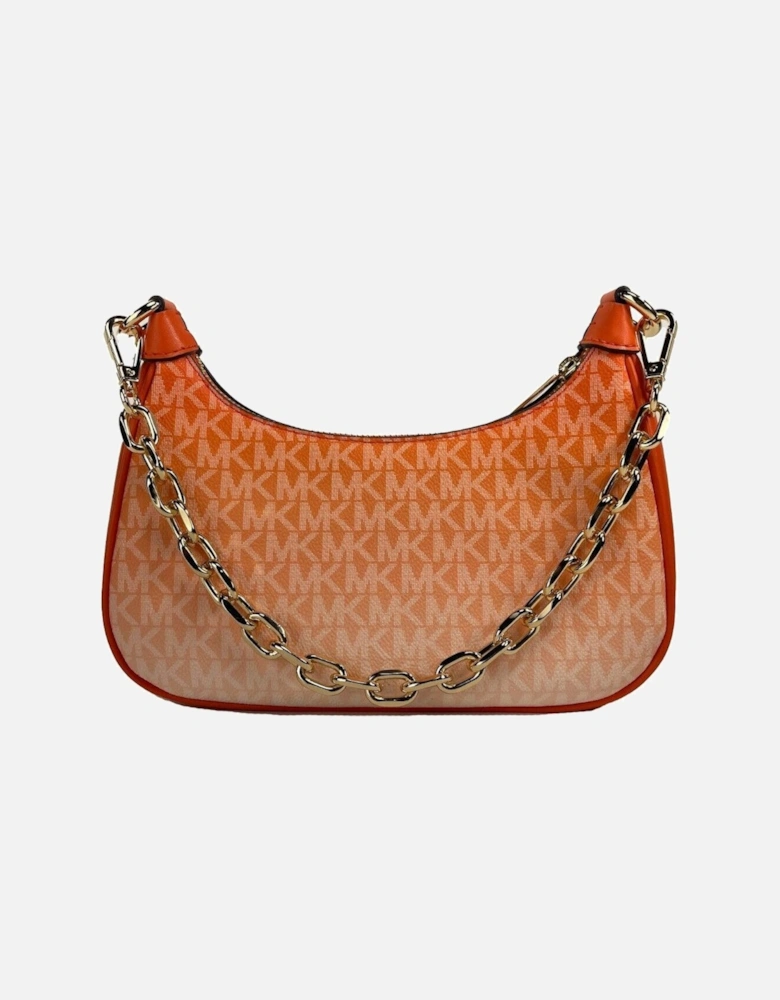 Medium Zip Pouchette Crossbody Bag Women - Vibrant Orange