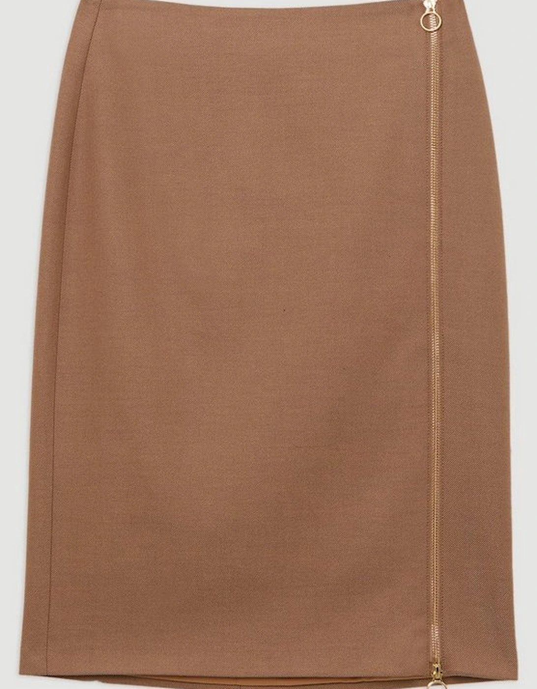 Tailored Twill  Midi Pencil Skirt