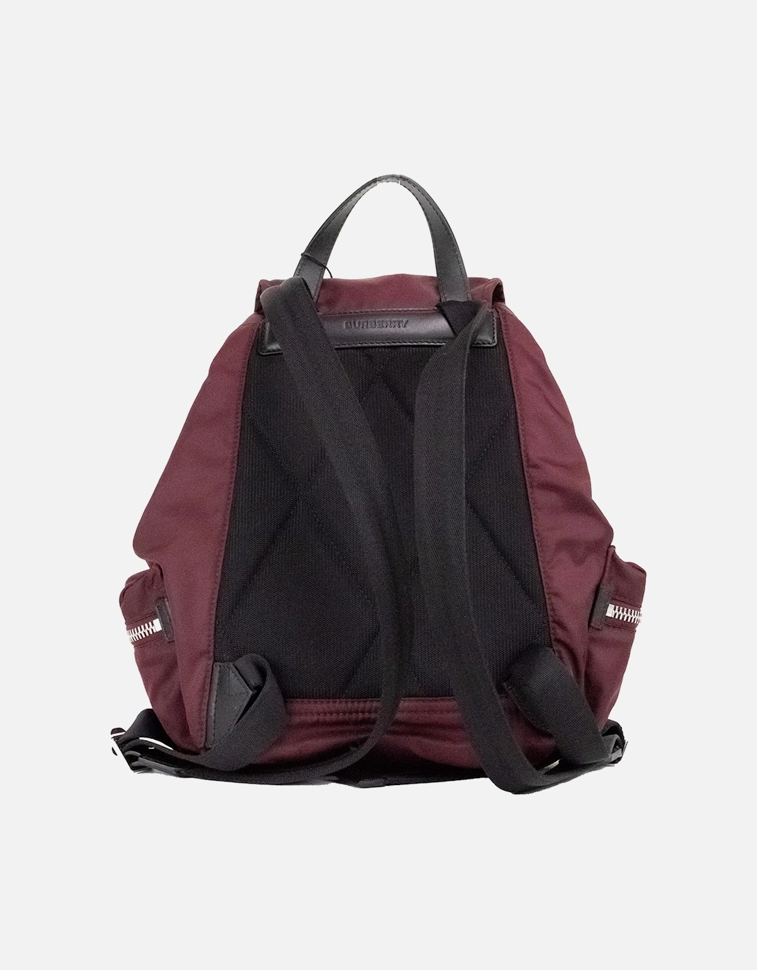 Nylon Drawstring Flap Rucksack Bag Women - Burgundy Color. Backpacks