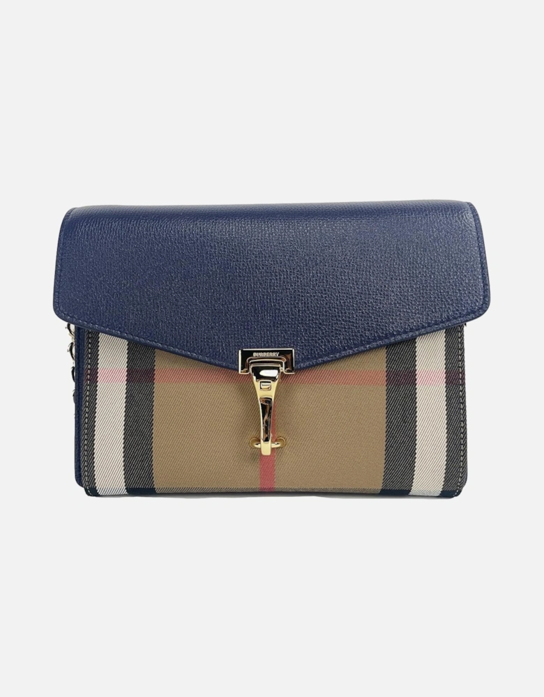 Canvas/Leather Check Print Bag with Gold Hardware Women - Regency