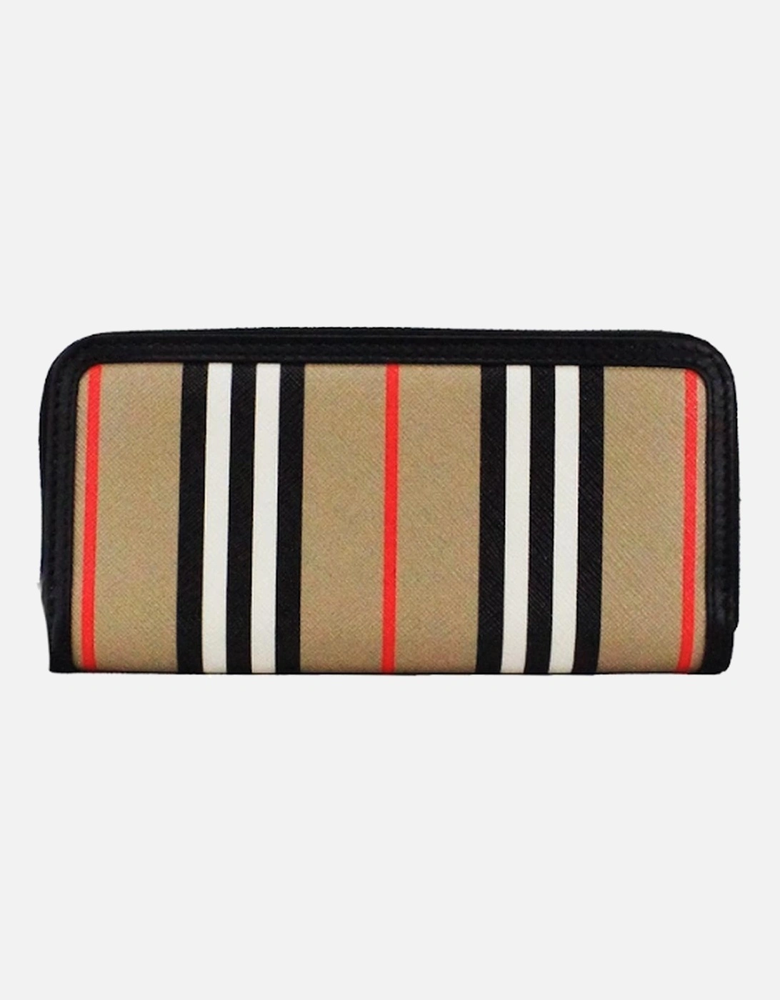 Black Icon Stripe Zip Around Continental Wallet Women - Black Icon, 4 of 3