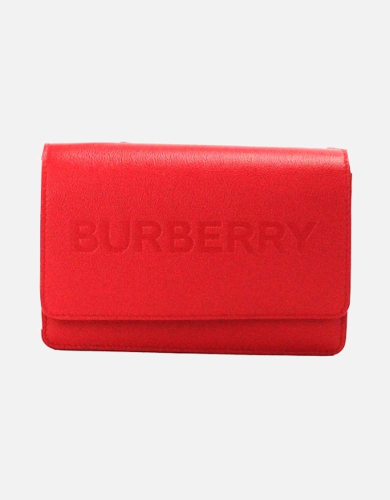 Smooth Leather Embossed Crossbody Bag with Multiple Pockets and