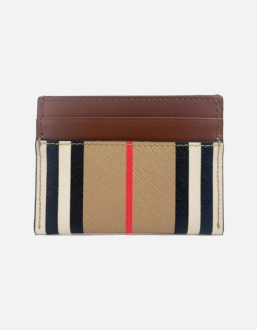 Canvas Check Slim Card Case Wallet Women - Tan., 3 of 2