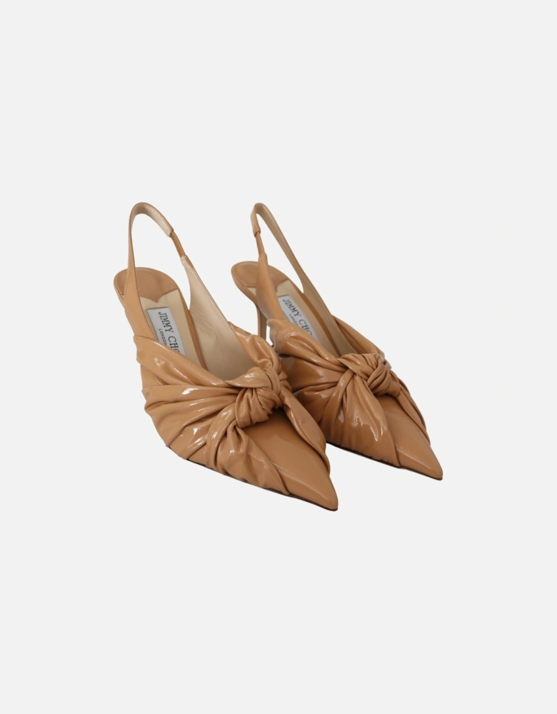 Romy 100 Patent Slingback Pumps Women - Beige