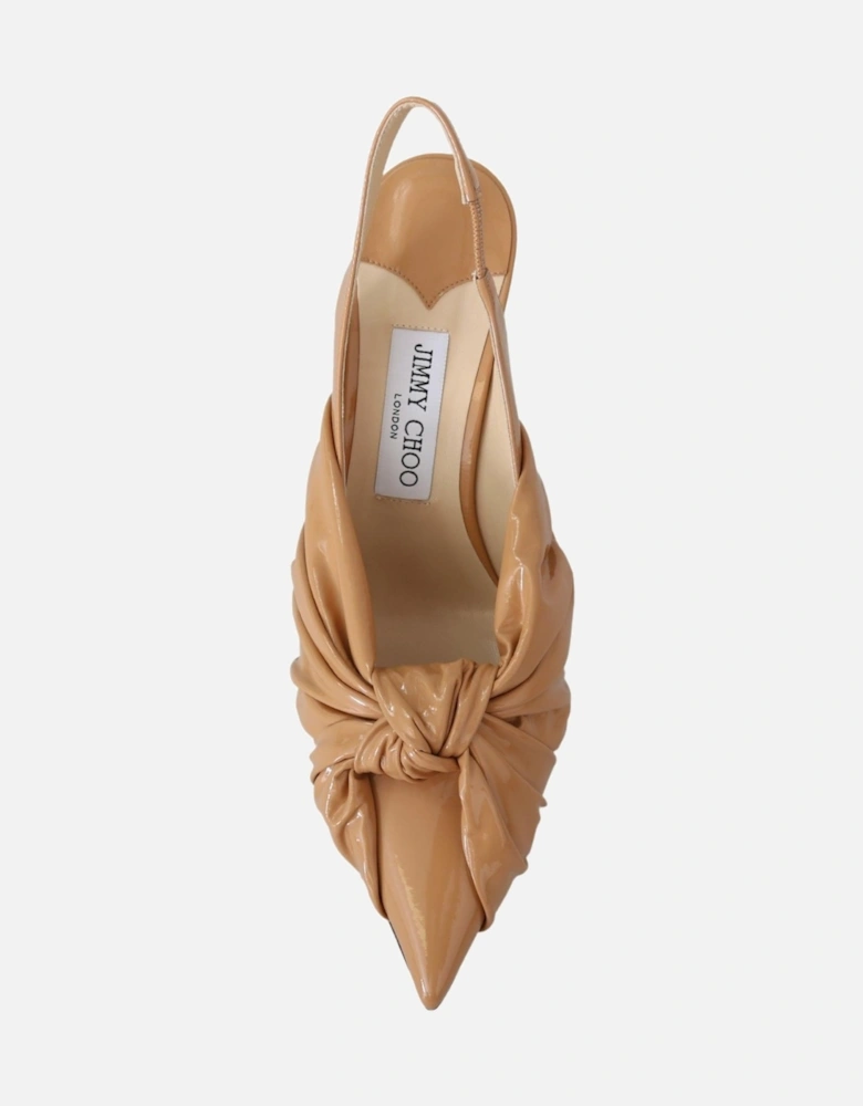 Romy 100 Patent Slingback Pumps Women - Beige