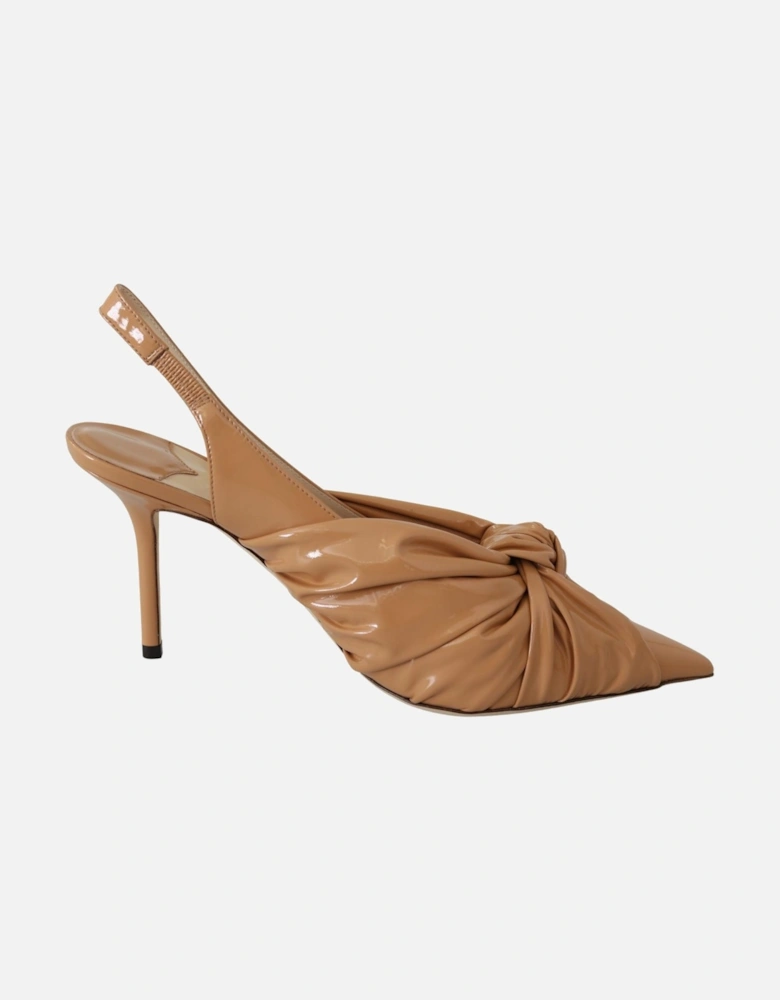 Romy 100 Patent Slingback Pumps Women - Beige