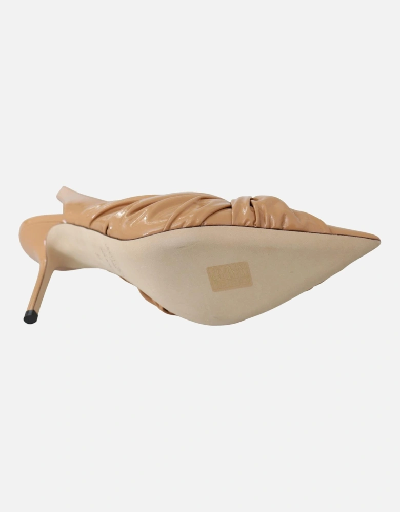 Romy 100 Patent Slingback Pumps Women - Beige