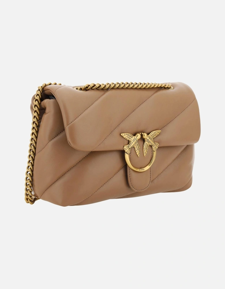 Love Bag Quilted Shoulder Bag Women - Brown