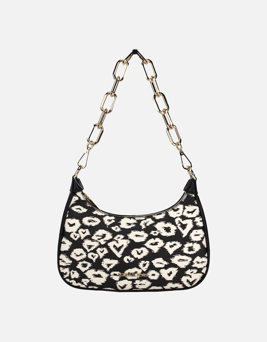 Heart Print Zip Pouchette Crossbody Bag Women - Heart Print - Red, 4 of 3