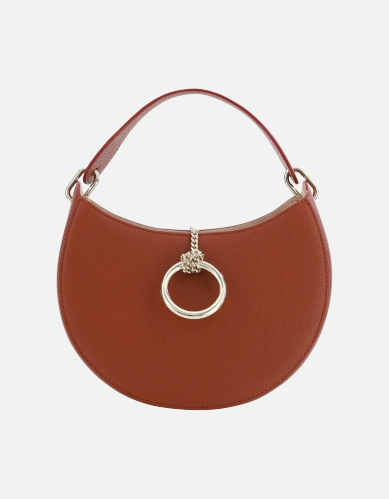 Mini Kiss Leather Shoulder Bag Women - Brown