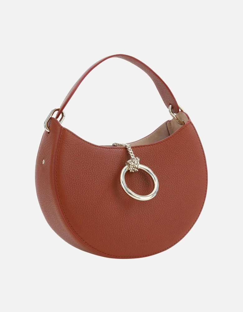 Mini Kiss Leather Shoulder Bag Women - Brown