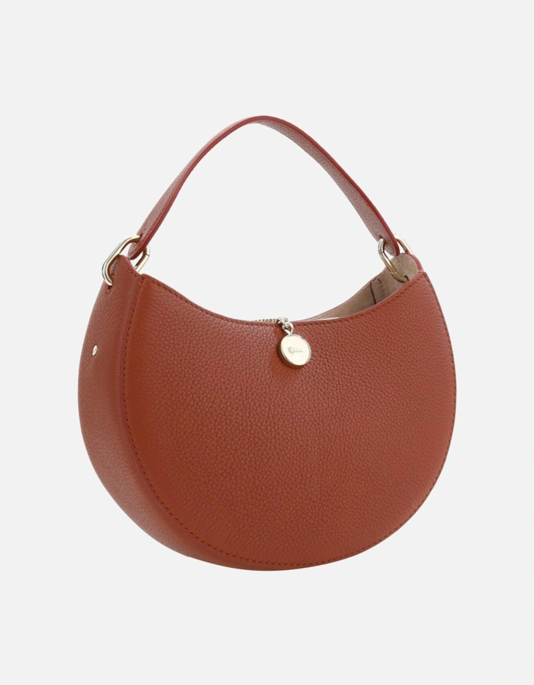 Mini Kiss Leather Shoulder Bag Women - Brown