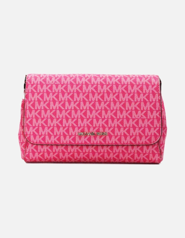 Electric Pink Convertible Pouchette Crossbody Bag Women - Electric