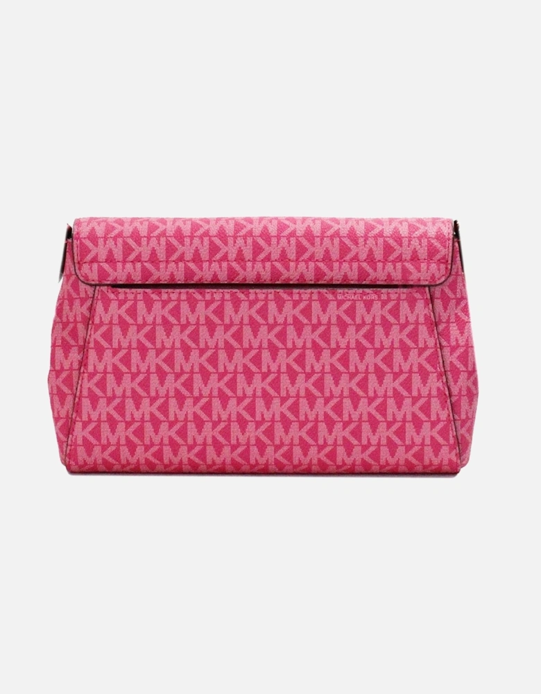 Electric Pink Convertible Pouchette Crossbody Bag Women - Electric