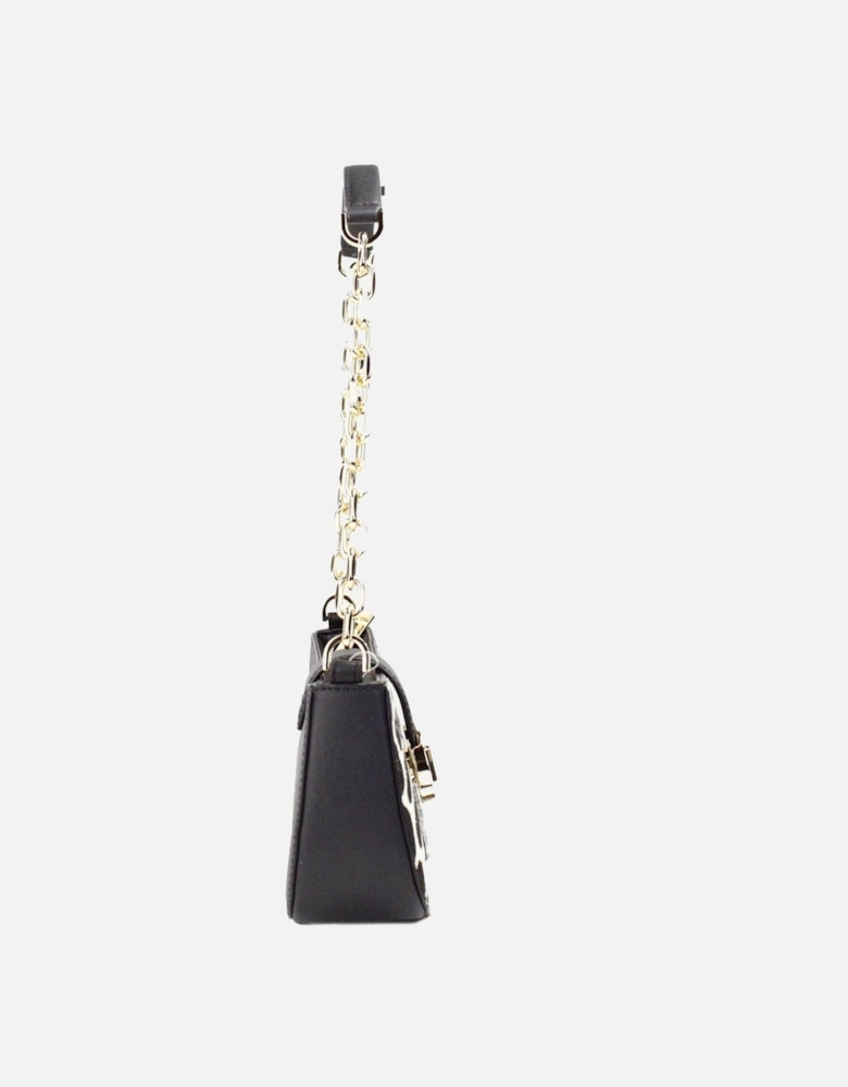 Small Leather and Haircalf Pouchette Shoulder Handbag Women - The