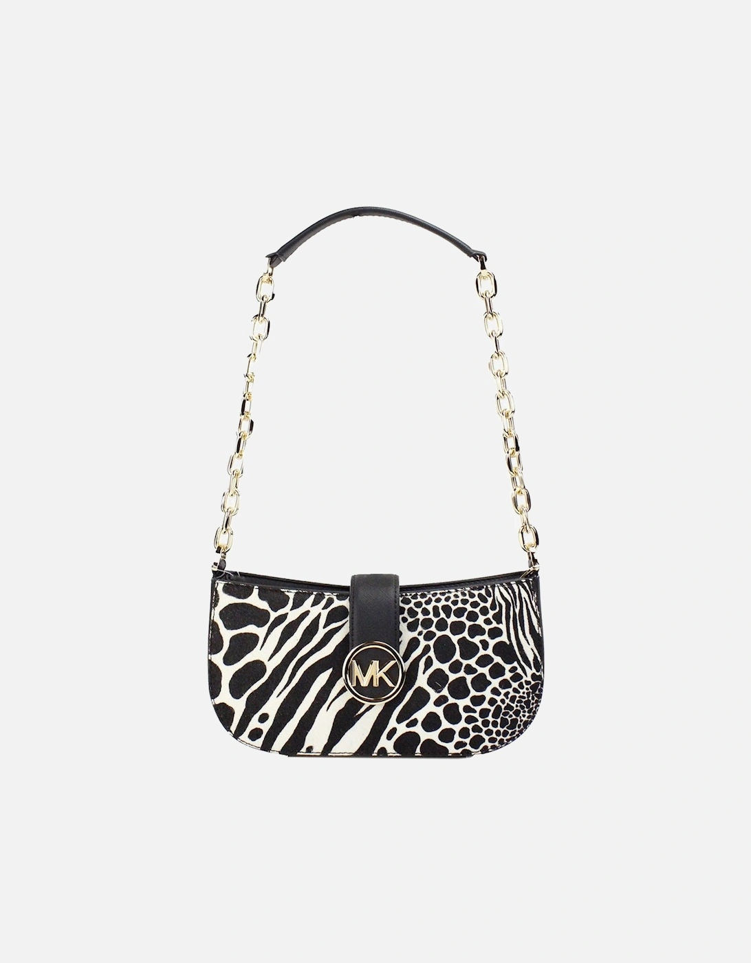 Small Leather and Haircalf Pouchette Shoulder Handbag Women - The, 4 of 3