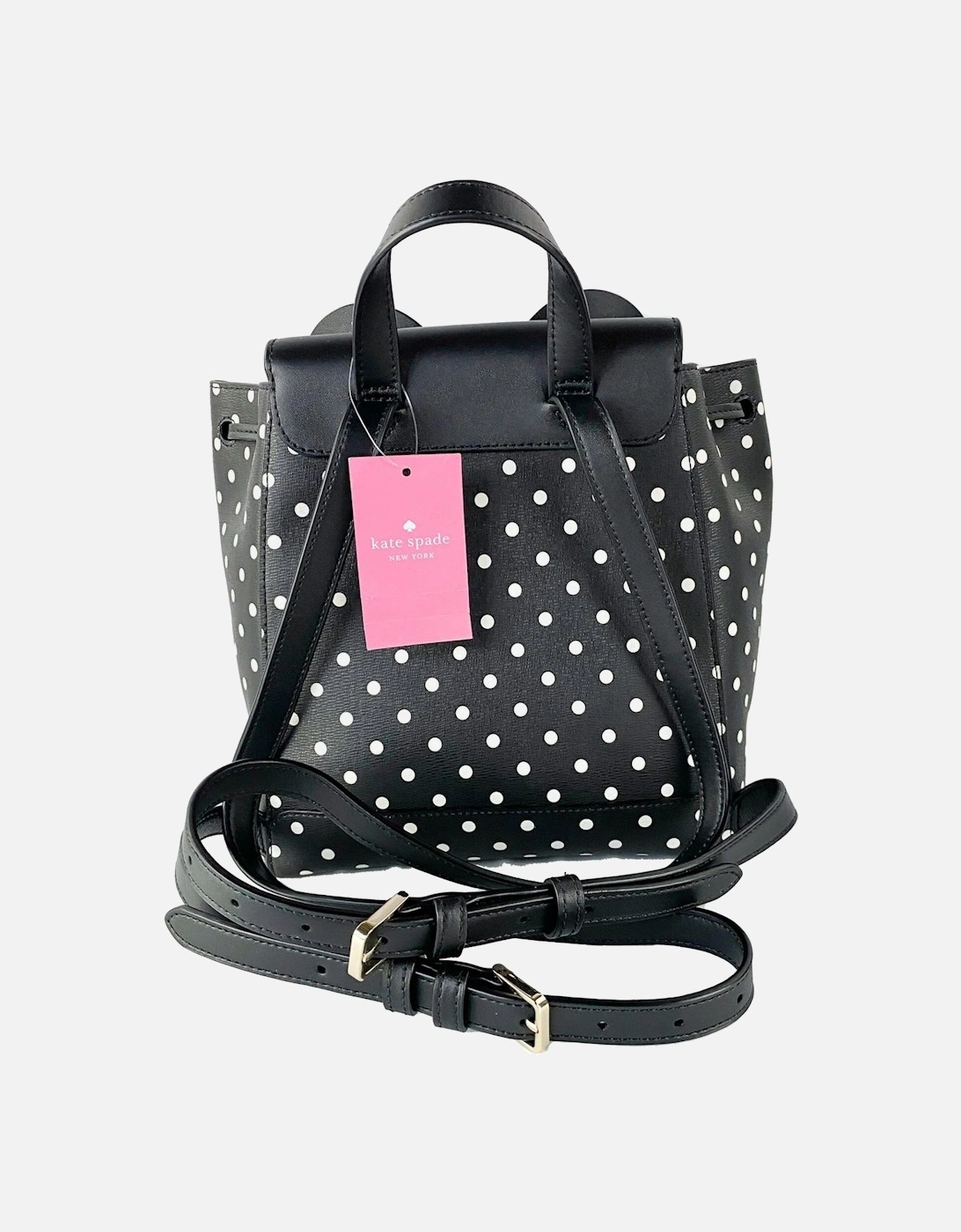 Minnie Mouse Leather Backpack with Signature Bow Design Women - Black