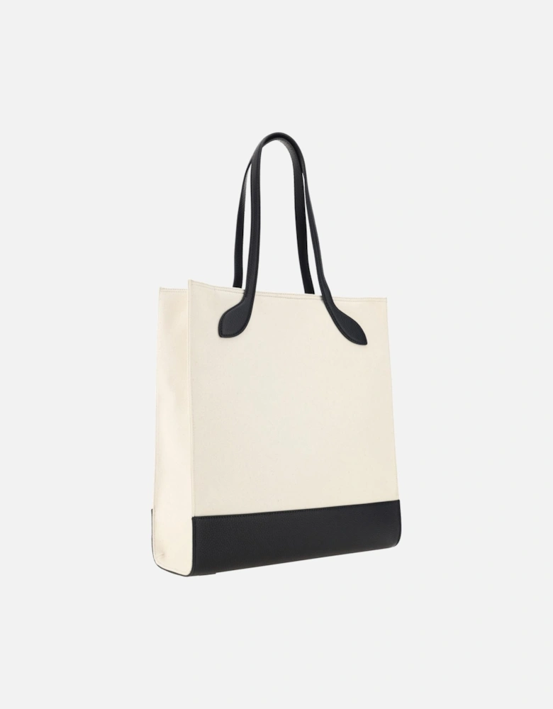 Canvas Leather Tote Model Tote Women - Black And White Tote Bags