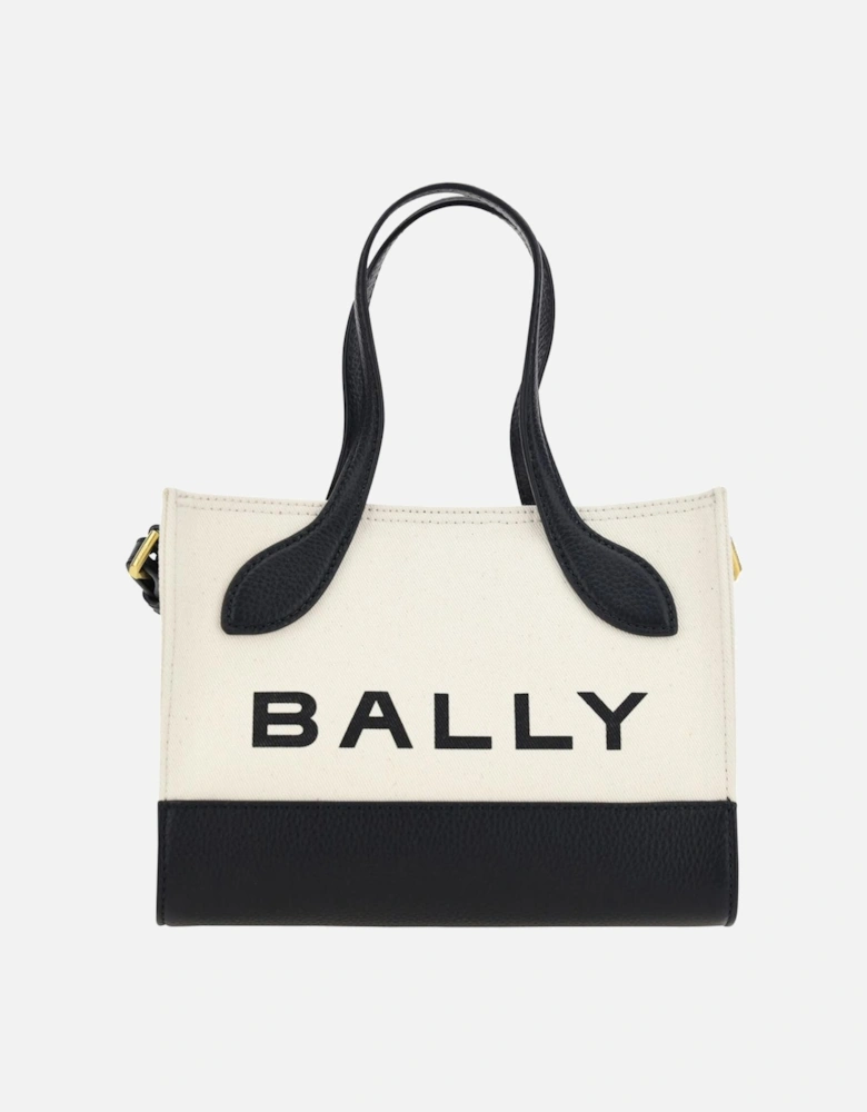 mall Tote Bag Logo Canva tyle Women - Black And White Handbags