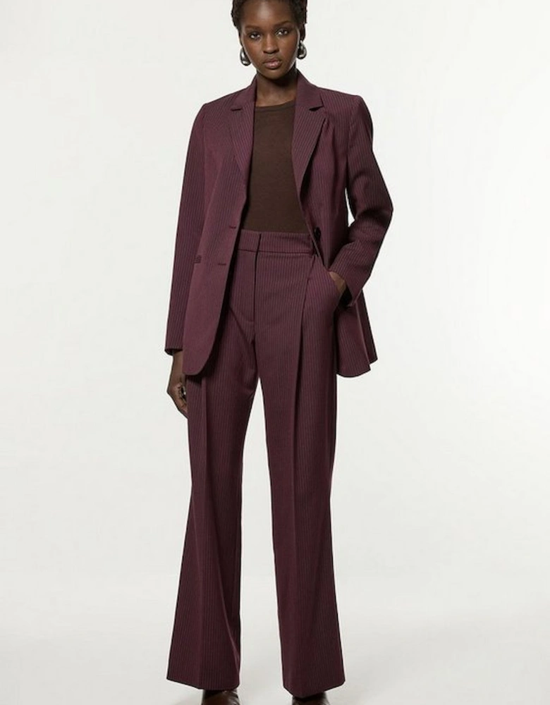 Pinstripe Tailored Detail Trouser