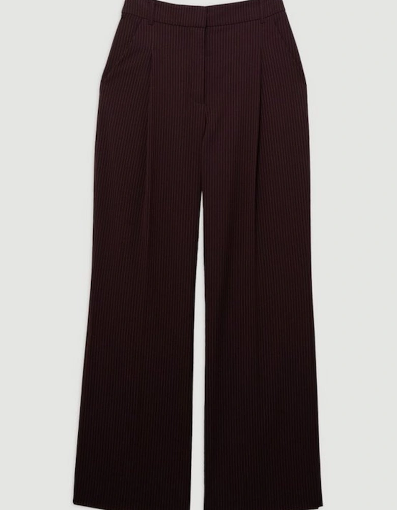 Pinstripe Tailored Detail Trouser