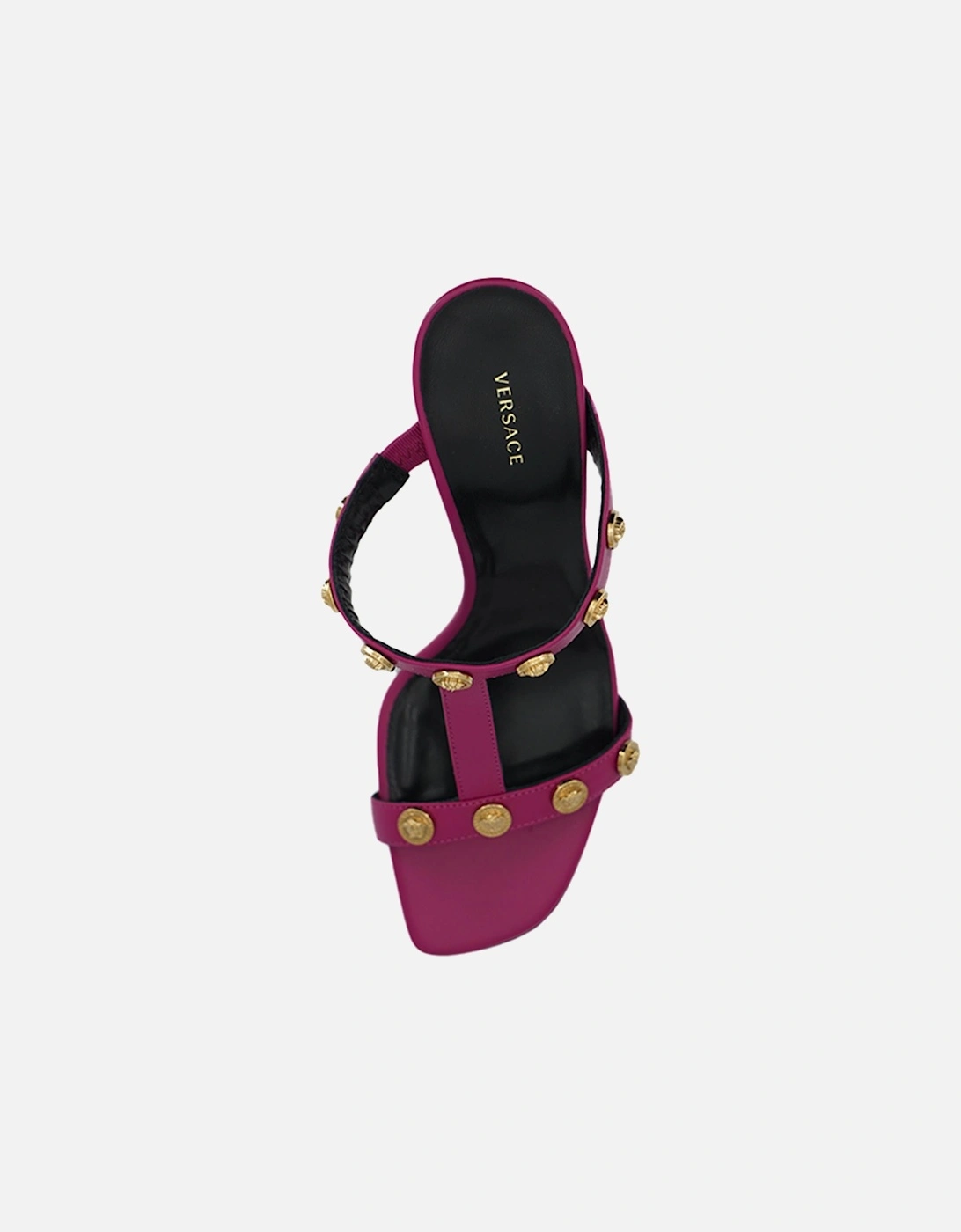 Medusa Biggie Sandals Purple Leather Heels Women