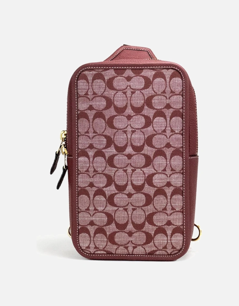 C4124 Signature Canvas Crossbody Women Wine Crossbody Bags