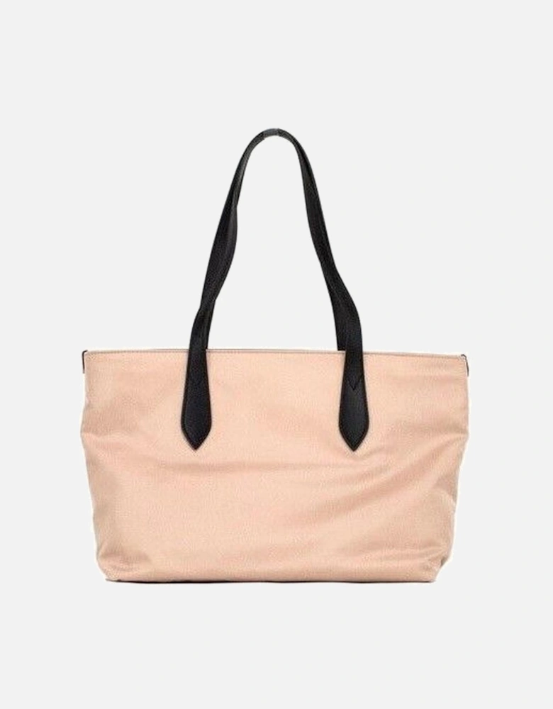 Canvas Tote Bag Leather Trim Women - Rose