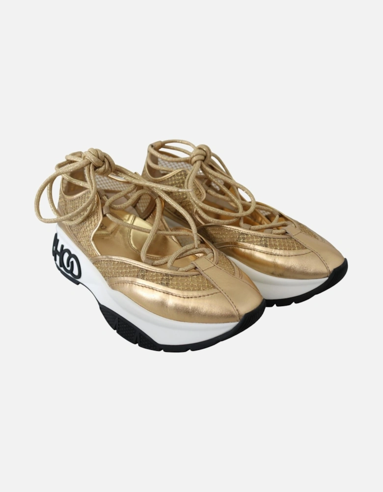 Romy Gold Mesh Sneaker Women